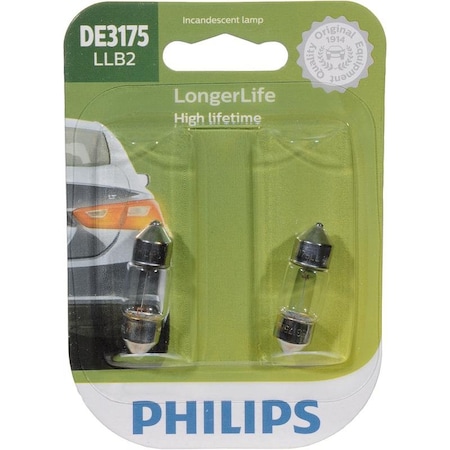 Philips Philips LongerLife Incandescent Courtesy/Glove/License/Trunk Miniature Automotive Bulb DE3175LLB2 DE3175LLB2